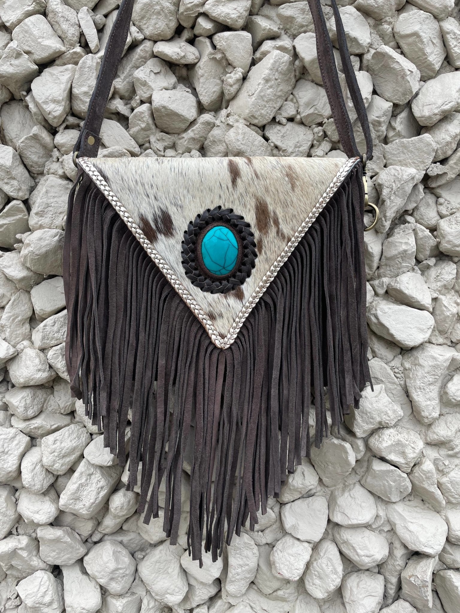 Cowhide Fringe Purse -  UK