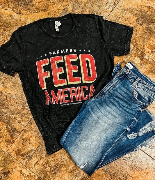 Farmers Feed America Band Tee - RiverRiseCattleCo