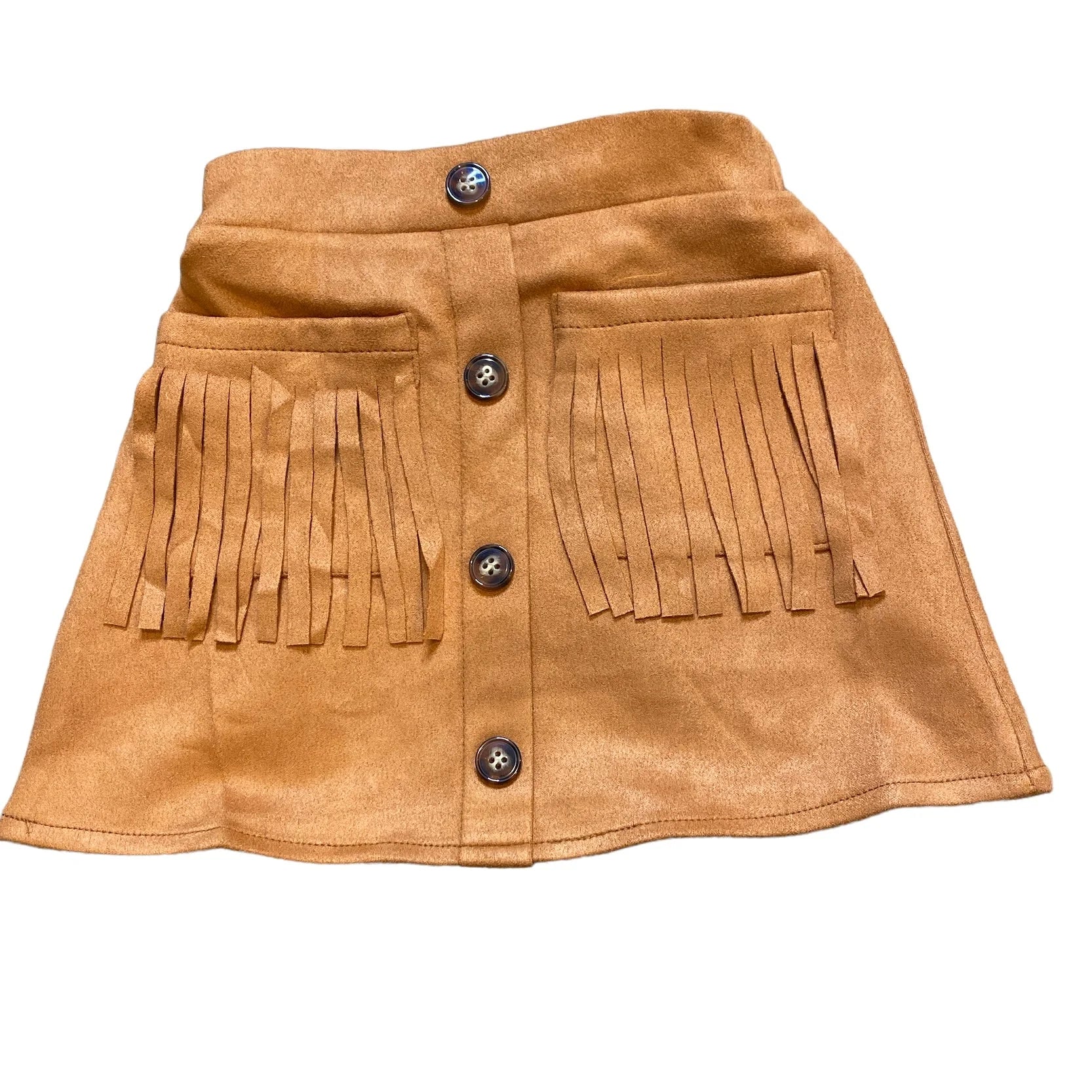 Fringe Pocket Suede Skirt - RiverRiseCattleCo