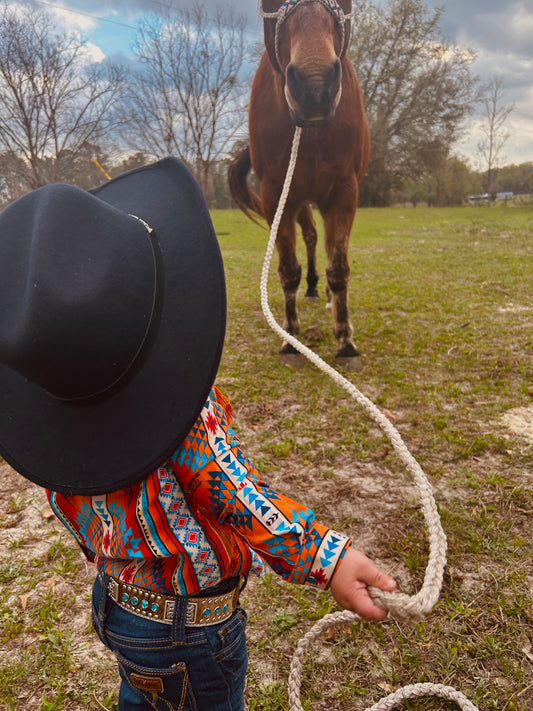 Kids Stitched Black Belt Faux Suede Western Cowboy Hat - RiverRiseCattleCo